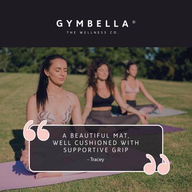 instock Gymbella Beautiful Yoga Mat Set Eco Friendly Non Slip Alignment Line