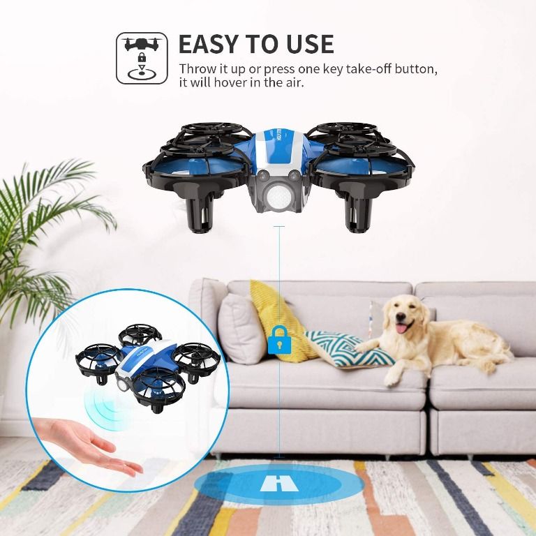 instock Holyton HS330 Hand Operated Mini Drone for Kids Beginners Adults Remote Control Quadcopter with Altitude Hold Throw to Go Circle Fly 3D