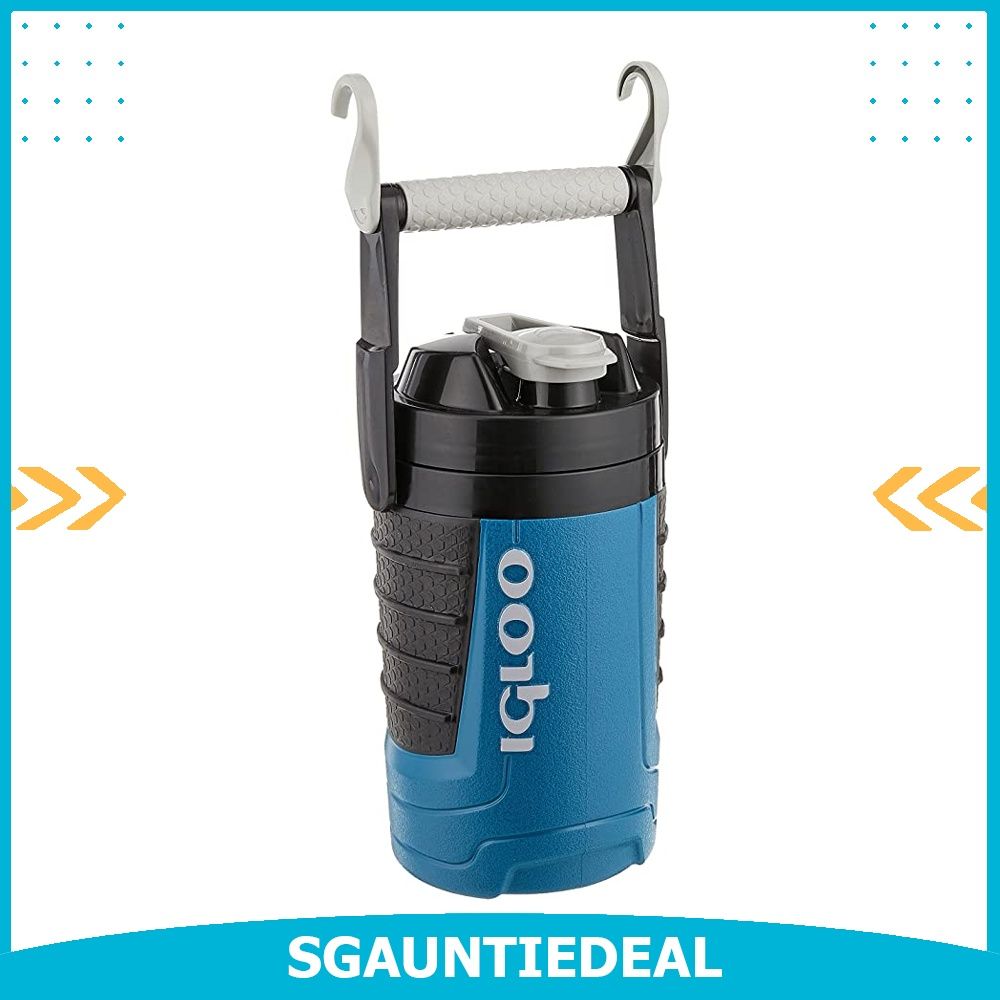 instock] IGLOO Proformance Quart Water Jug, Black/White/Blue