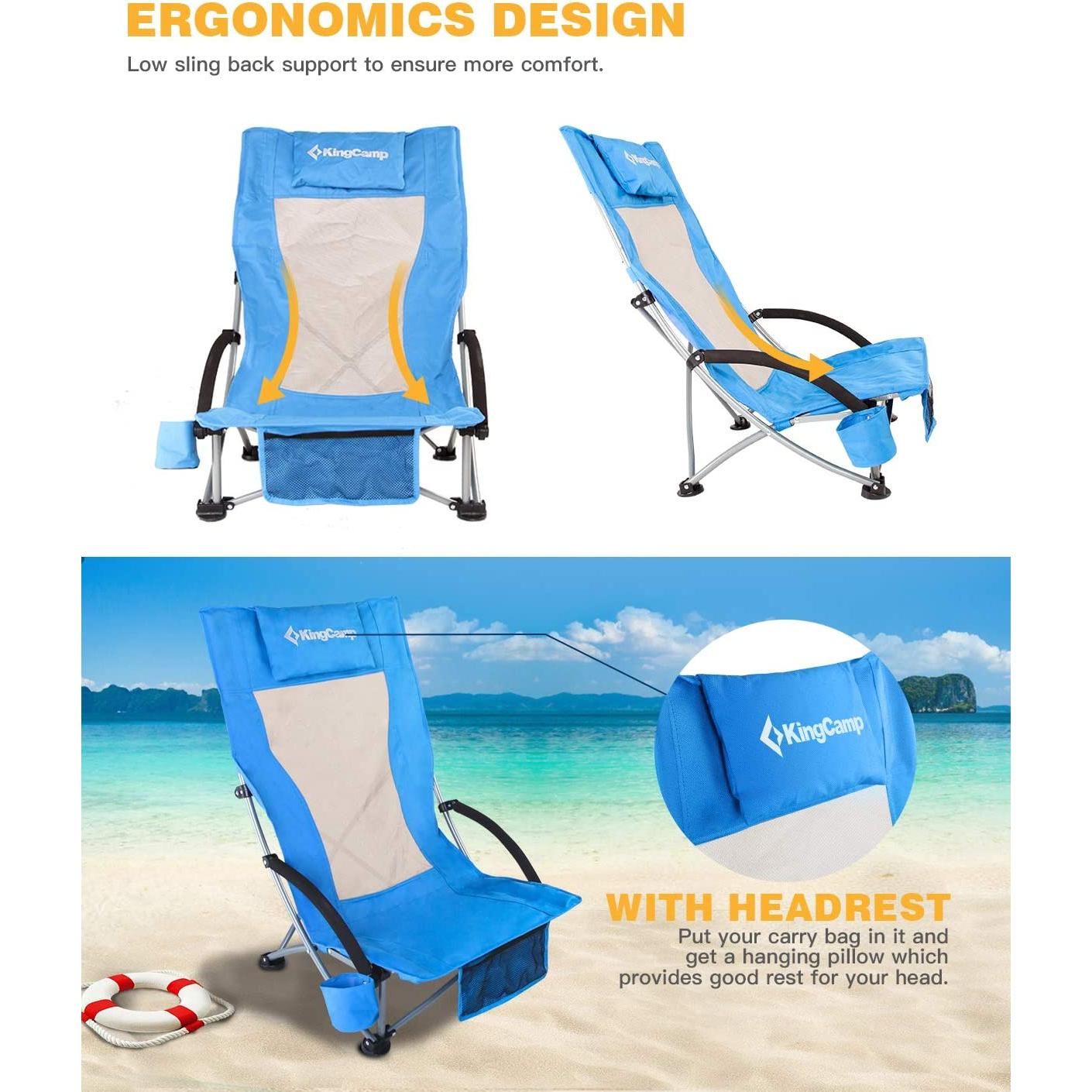 Kingcamp low sling beach camping concert folding chair on sale