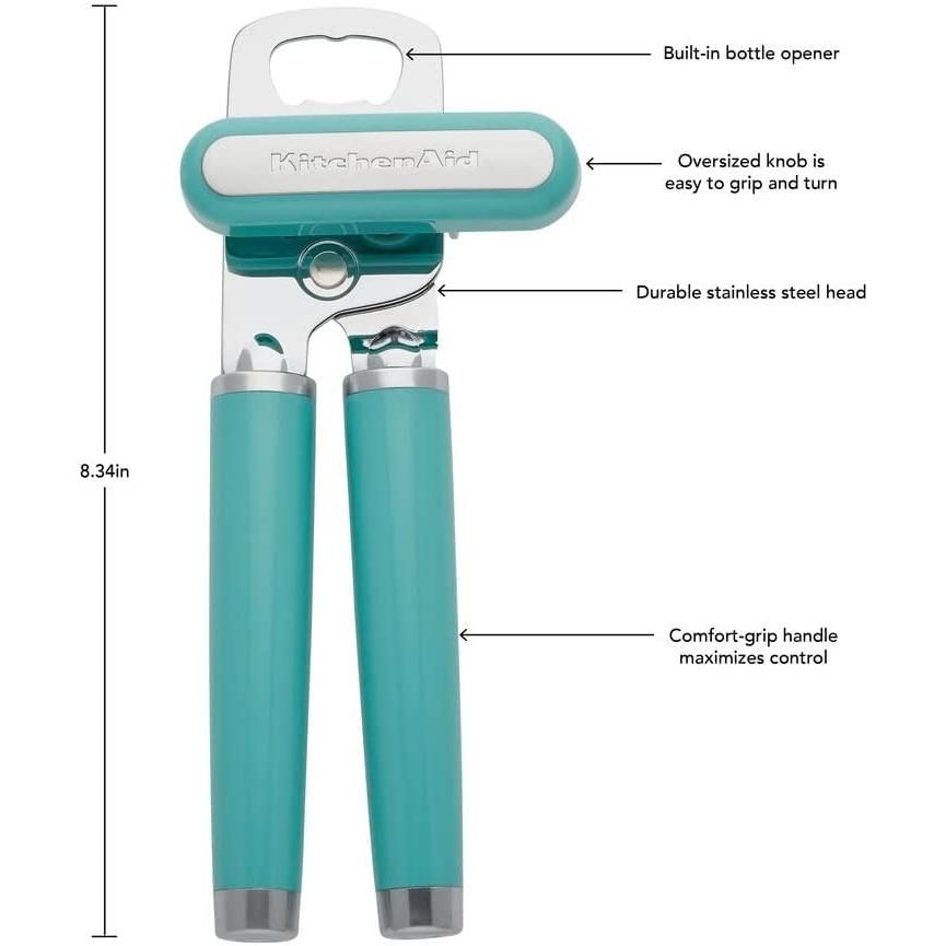 KitchenAid Classic Multifunction Can Opener / Bottle Opener, 8.34-Inch, Aqua  Sky