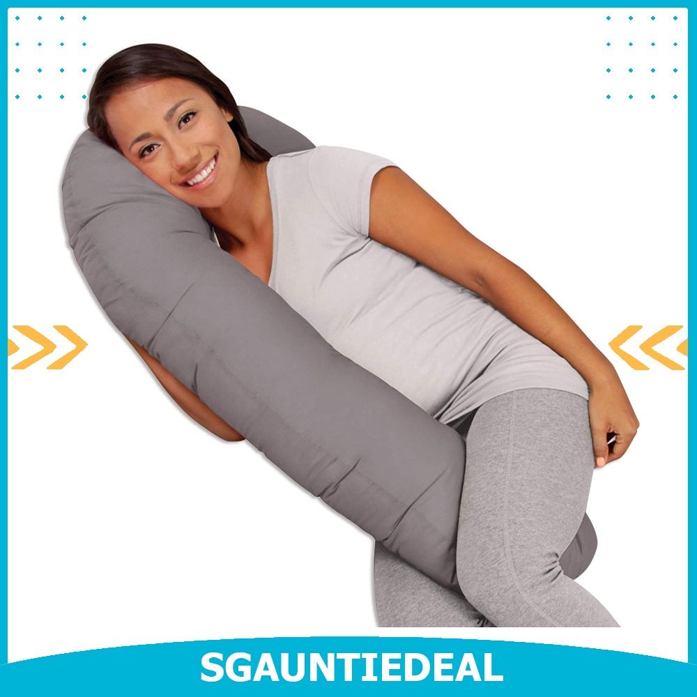 instock Leachco Snoogle Mini Compact Side Sleeper Shadow Gray Furniture Home Living Furniture Bed Frames Mattresses on Carousell