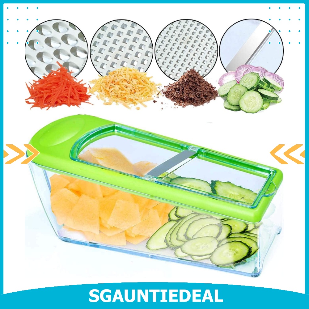 LHS 5-in-1 Vegetable Chopper, Onion Chopper with Container, Cheese and  Veggie Slicer