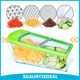  4in1 Multifunctional Grater Stainless Steel,Multifunction  Vegetable Cabbage Slicer Grater, Handheld 4 Adjustable Blades Sets Shredder Cutter  Slicer with Hand Protector, for Cheese,Lemon,Chocolate: Home & Kitchen