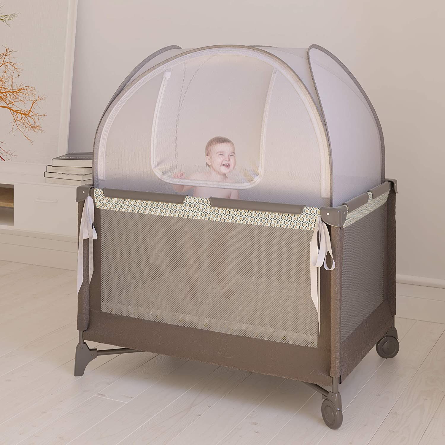 instock Nahbou Baby Better is Possible Baby Crib Tent PacknPlay Net Cover Crib Tent to Keep Baby from Climbing Out Safety Tent to Keep Cats