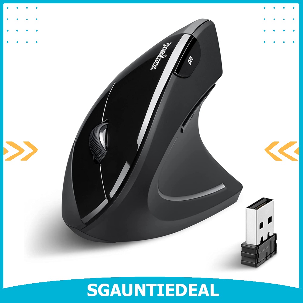 [instock] Perixx PERIMICE-713 Wireless Vertical Mouse, 6 Buttons Design ...