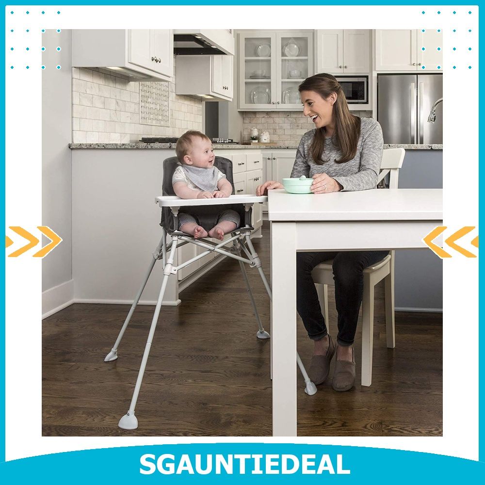 instock Regalo My Portable High Chair with Tray Grey Babies