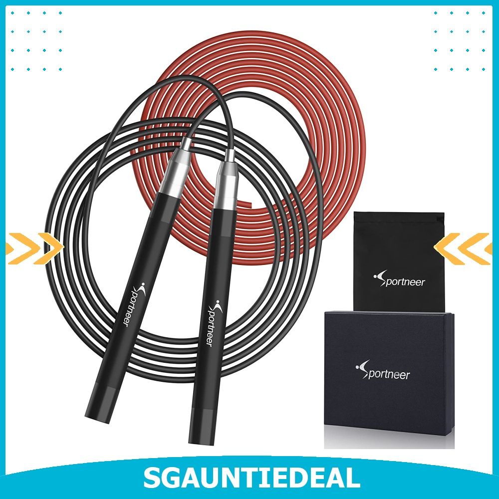 instock) Sportneer Jump Rope, High Speed Skipping Rope with Self