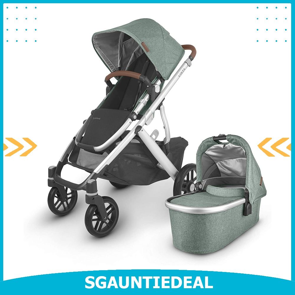 instock UPPAbaby VISTA V2 Stroller EMMETT green melange silver