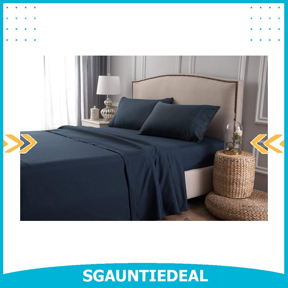 instock) wanli bedding soft sheets set - 4 piece bed sheet set and