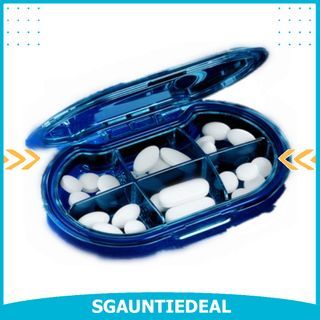 4 PC Pill Case 3 Removable Compartments Pill Box BPA-Free ,Day Pill  Organizer/3 Times a Day/AM-PM Travel Pill Organizer for Pocket or Purse  Storage Vitamin, Fish Oil or Medicine
