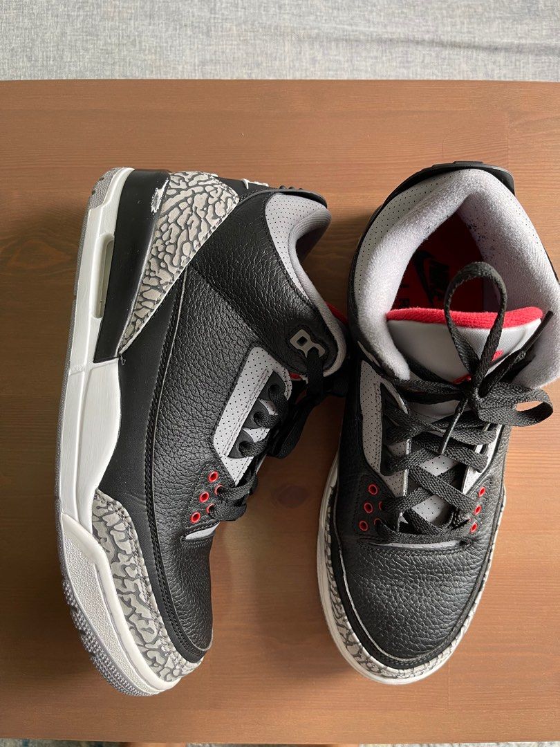 Mens jordan retro hotsell 3 black cement