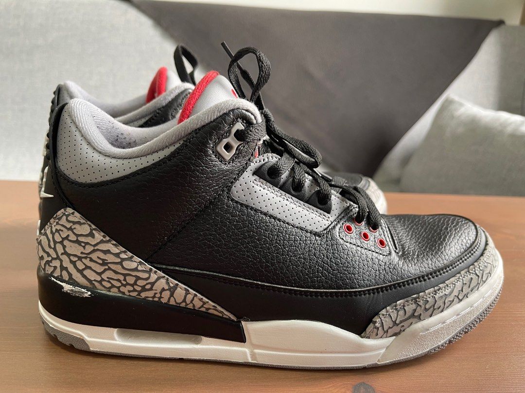 Jordan 3 Black Cement 2018 retro 10.5 Men s Fashion Footwear