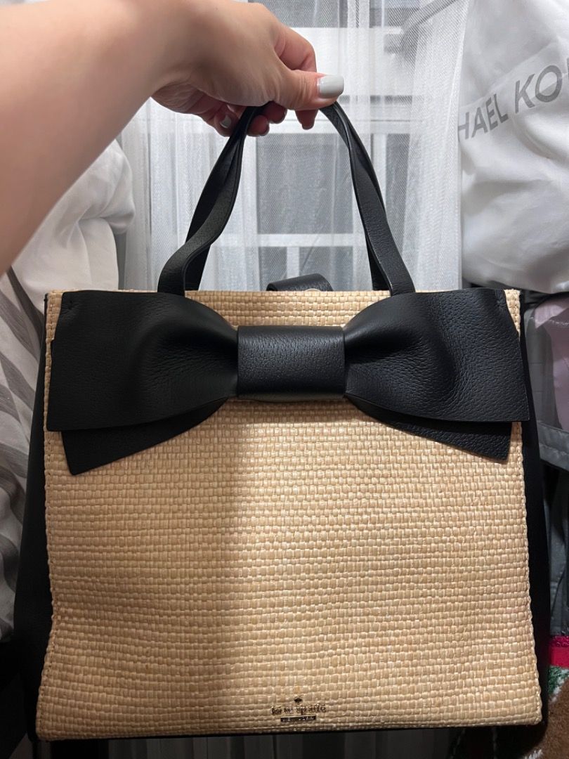 Kate Spade Ribbon Bag (in Natural Material), Women's Fashion, Bags &  Wallets, Tote Bags on Carousell