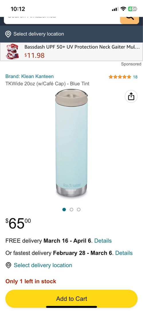 Kleen Kanteen Bottle (Category: Water Bottles & Tumblers) located in Pasig City. Submitted by qchezka (Listing ID 1216997333, Image 3). Description: rfs: decluttering 20 oz w/ cafè cap may minimal dents but not noticeable at all issue: may nakalagay paki tignan sa pics below half the price nalang. Loc: Kapasigan, Pasig.
