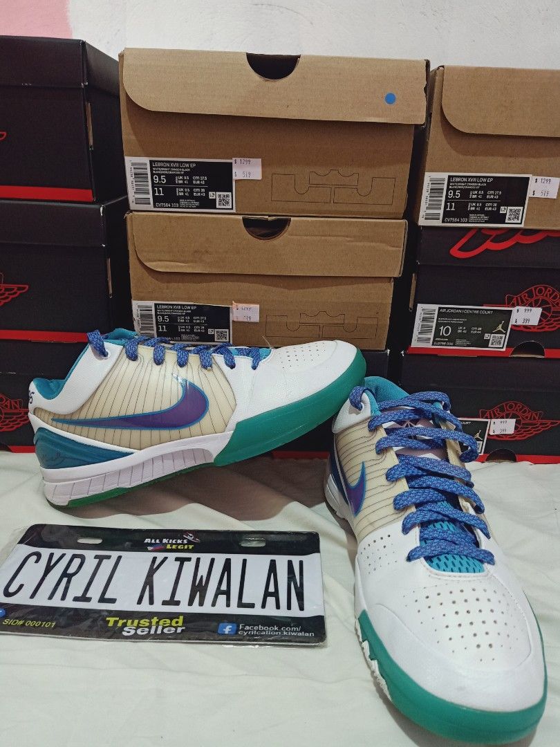 Kobe 4 protro hornets draft day Men s Fashion Footwear Sneakers