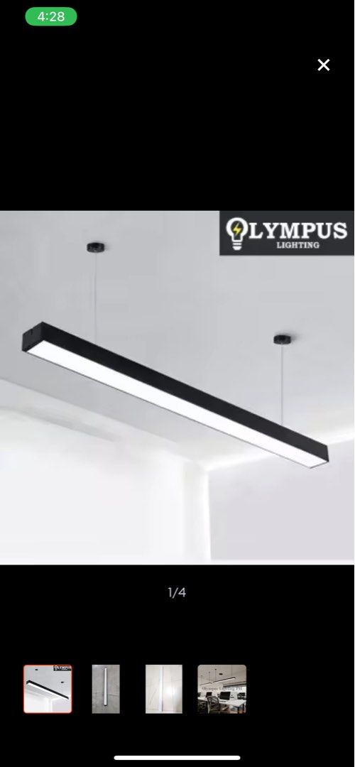 LED ceiling light. Direct or hanging installation on Carousell