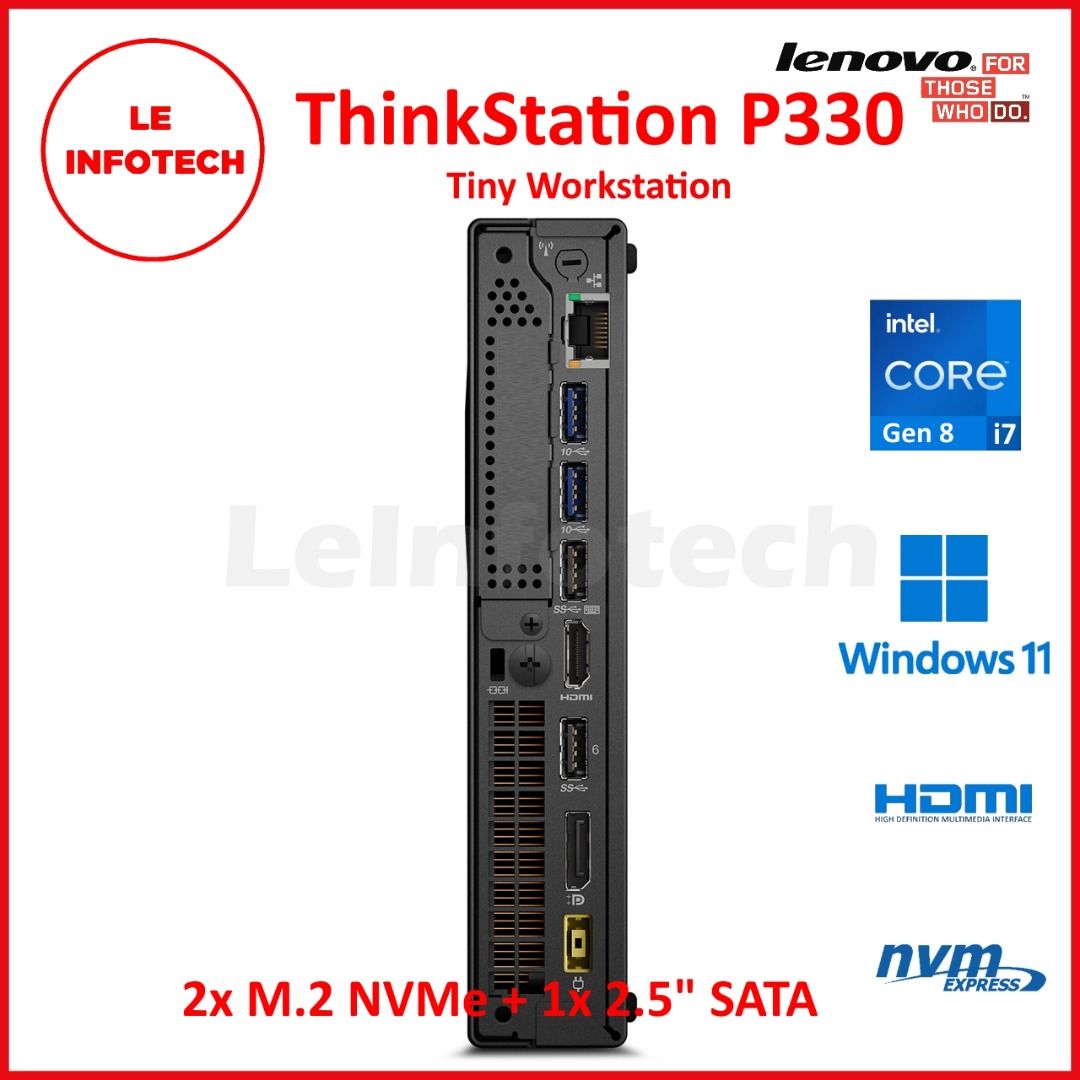 LENOVO ThinkStation P330 Tiny Workstation Desktop 6-Core Intel i7