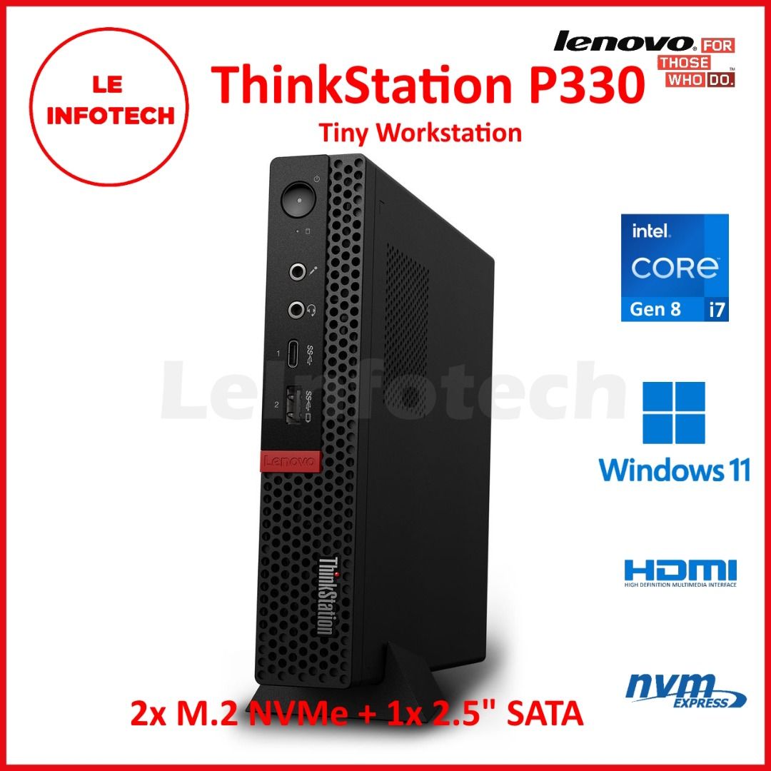 LENOVO ThinkStation P330 Tiny Workstation Desktop 6-Core Intel i7