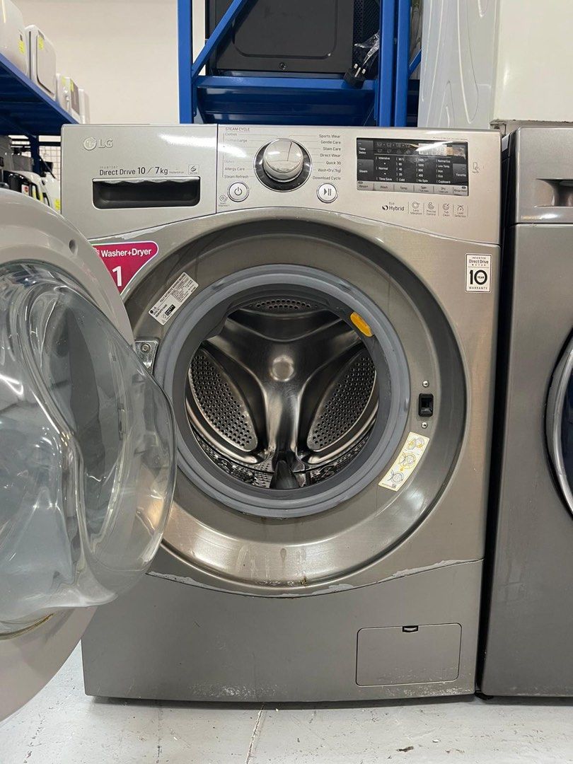LG 10/7kg, 6 Motion Inverter Direct Drive Washer Dryer F1410DPRE, TV