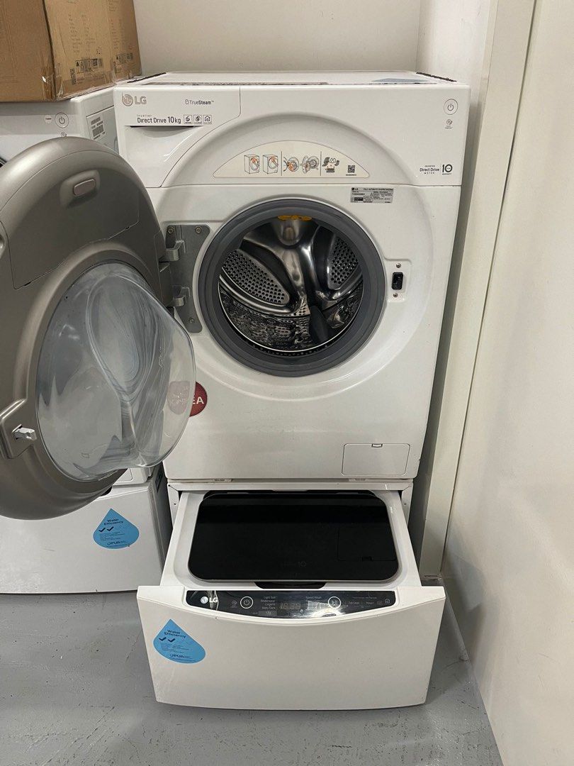 LG 10Kg Front Load Washer Machine (FC1410S3W) & LG 2Kg Top Load Mini