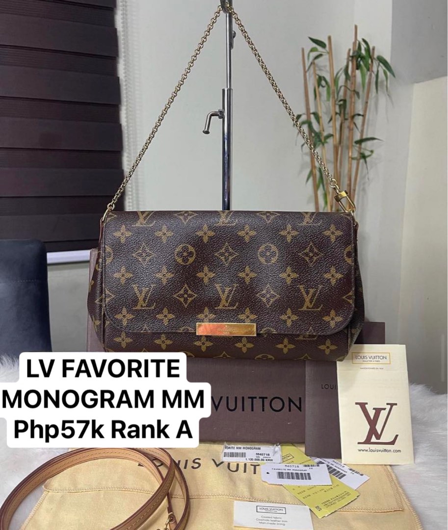 Authentic Louis Vuitton Favorite MM Monogram M40718 Shoulder Strap Repair  LD560