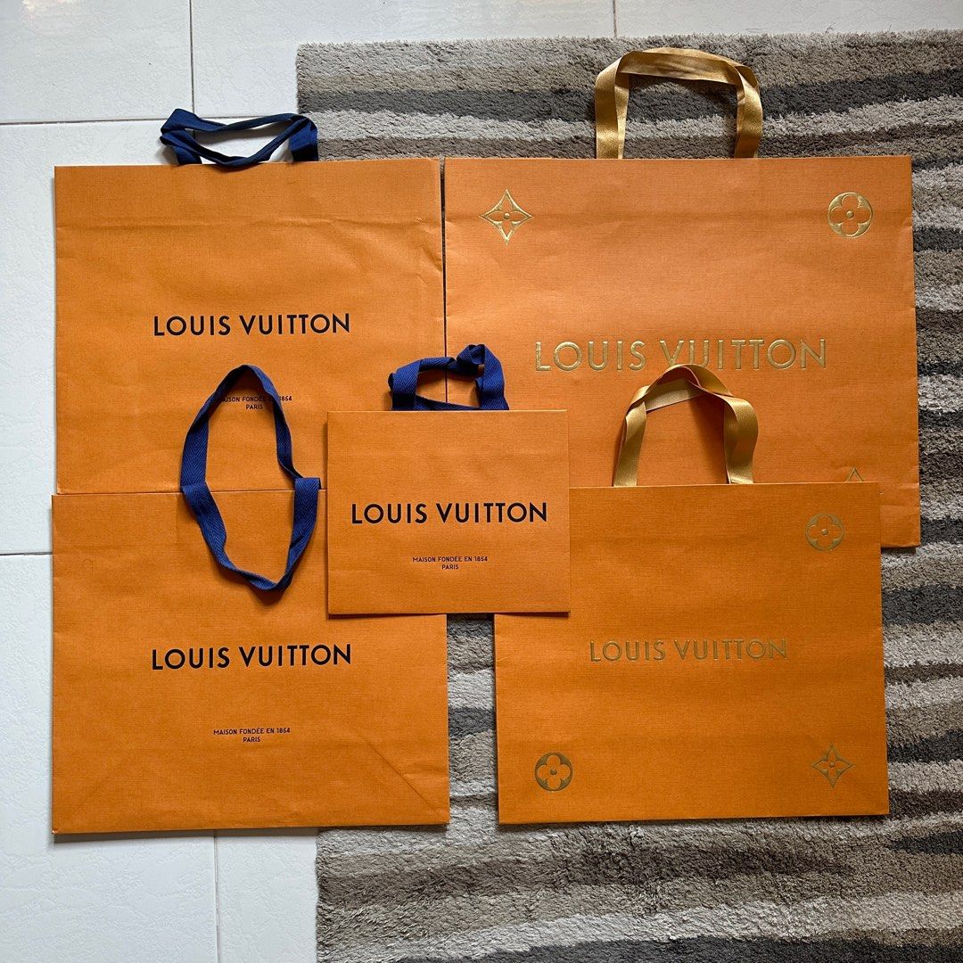 LV Paper Bag (small), Luxury, Bags & Wallets on Carousell