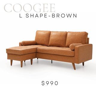 L-shape leather couch