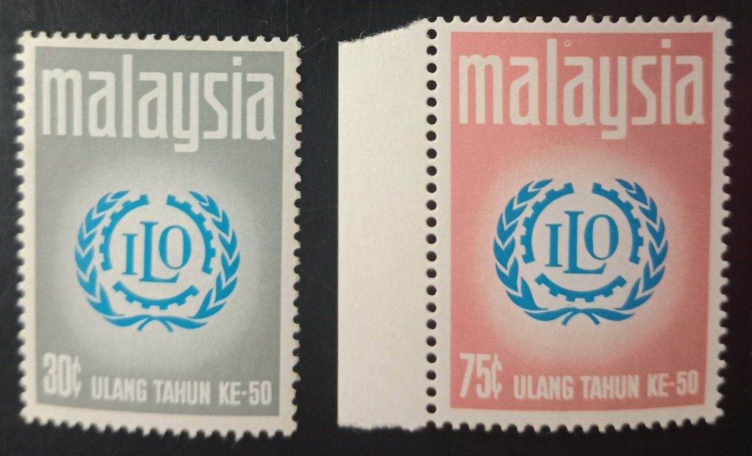 MALAYSIA STAMP. ILO, Ulang Tahun ke50 (2v), Hobbies & Toys