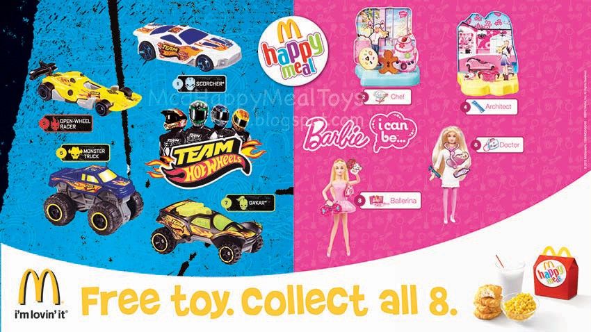 Happy meal discount hot wheels barbie