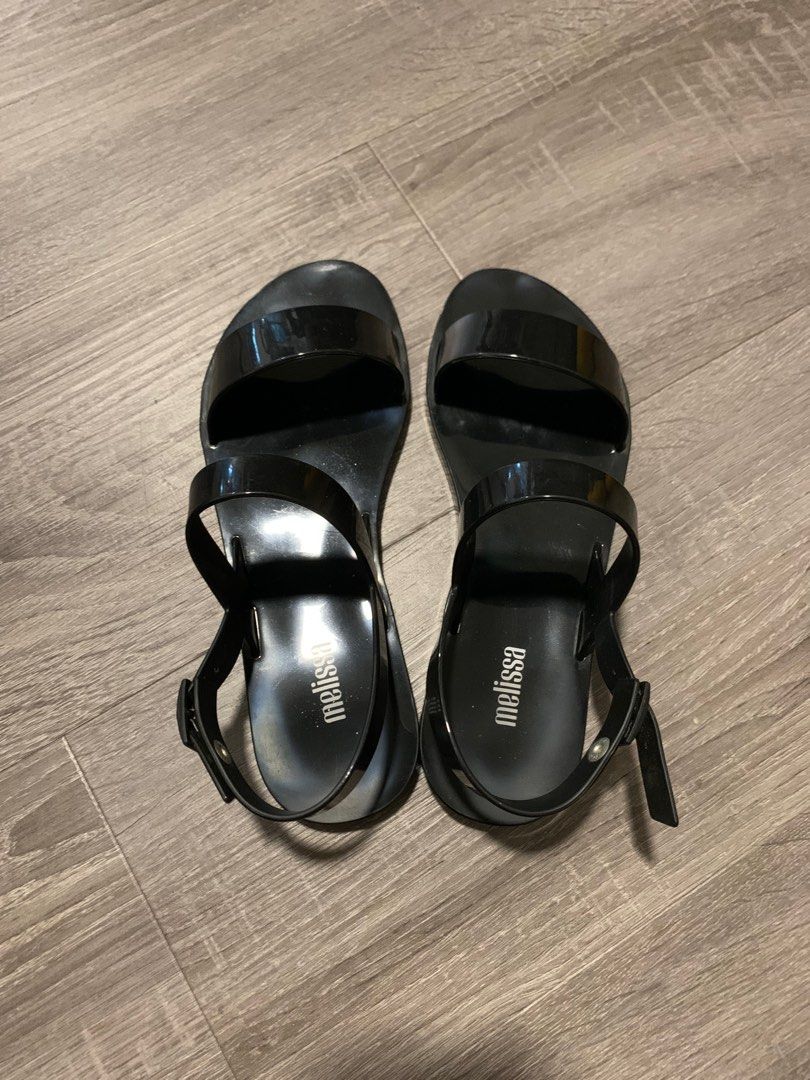 Melissa black sandals Women s Fashion Footwear Sandals on Carousell