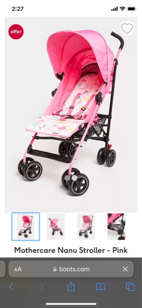 Mothercare nanu stroller pink new arrivals