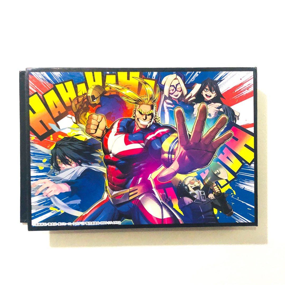 My hero academia Card binder (Category: Stationery & School Supplies) located in Manila. Submitted by clovercollectibles (Listing ID 1217031760, Image 2). Description: 🍀Item: My hero academia Card binder 🍀24 sheets can hold 3 cards per sheet 🍀Anime: MHA / My hero academia/ BNHA / Boku no hero academia 🍀Character: izuku Midoriya, Bakugo katsuki, all might, Ochako uraraka, tenya iida, Midnight, Shoto todoroki 🍀Condition: Brand new but has slig