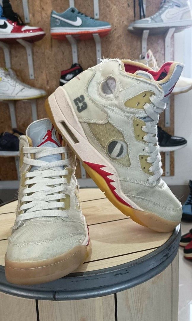 resell air jordan 5 off white