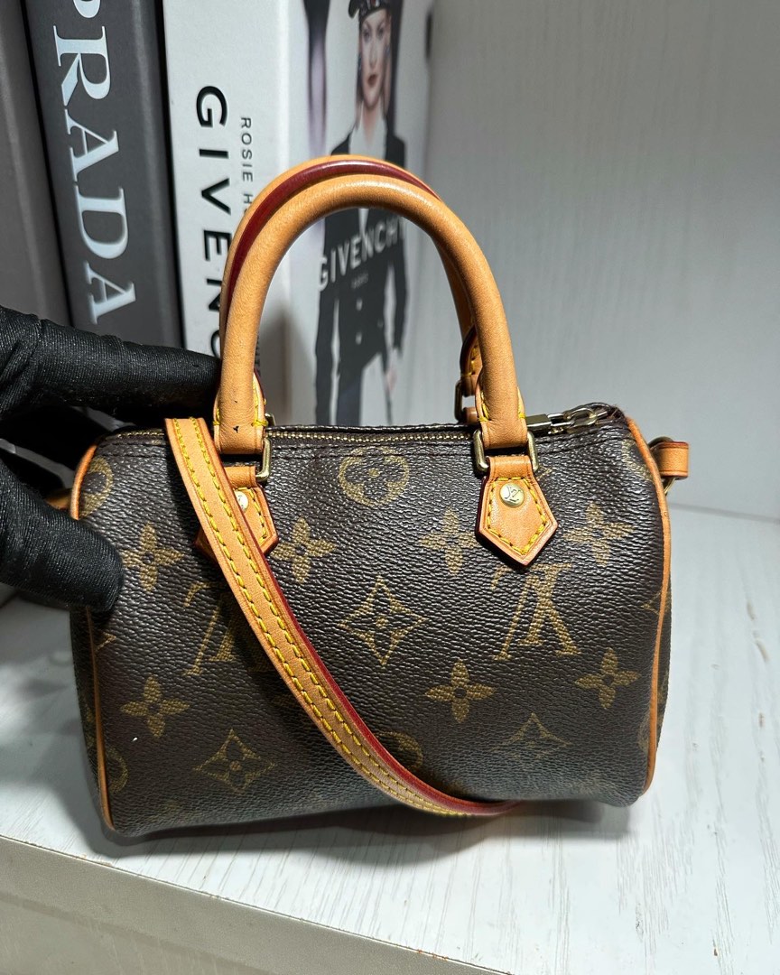 Reserved  Authentic Louis Vuitton lv nano speedy Pink Denim, Luxury, Bags  & Wallets on Carousell