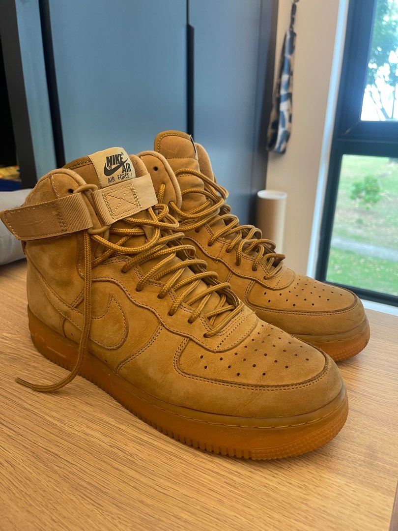 mens nike air force 1 high flax
