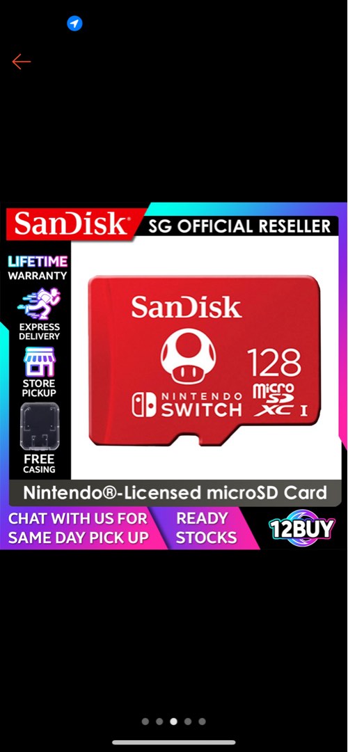 Nintendo Switch SD Memory Card (128GB), Mobile Phones & Gadgets, Mobile
