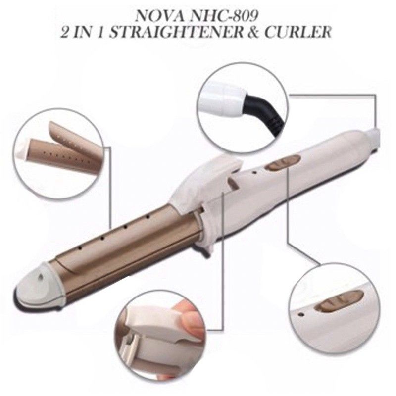 Nova Hair straightener and curler 2in1 electric hair straightener