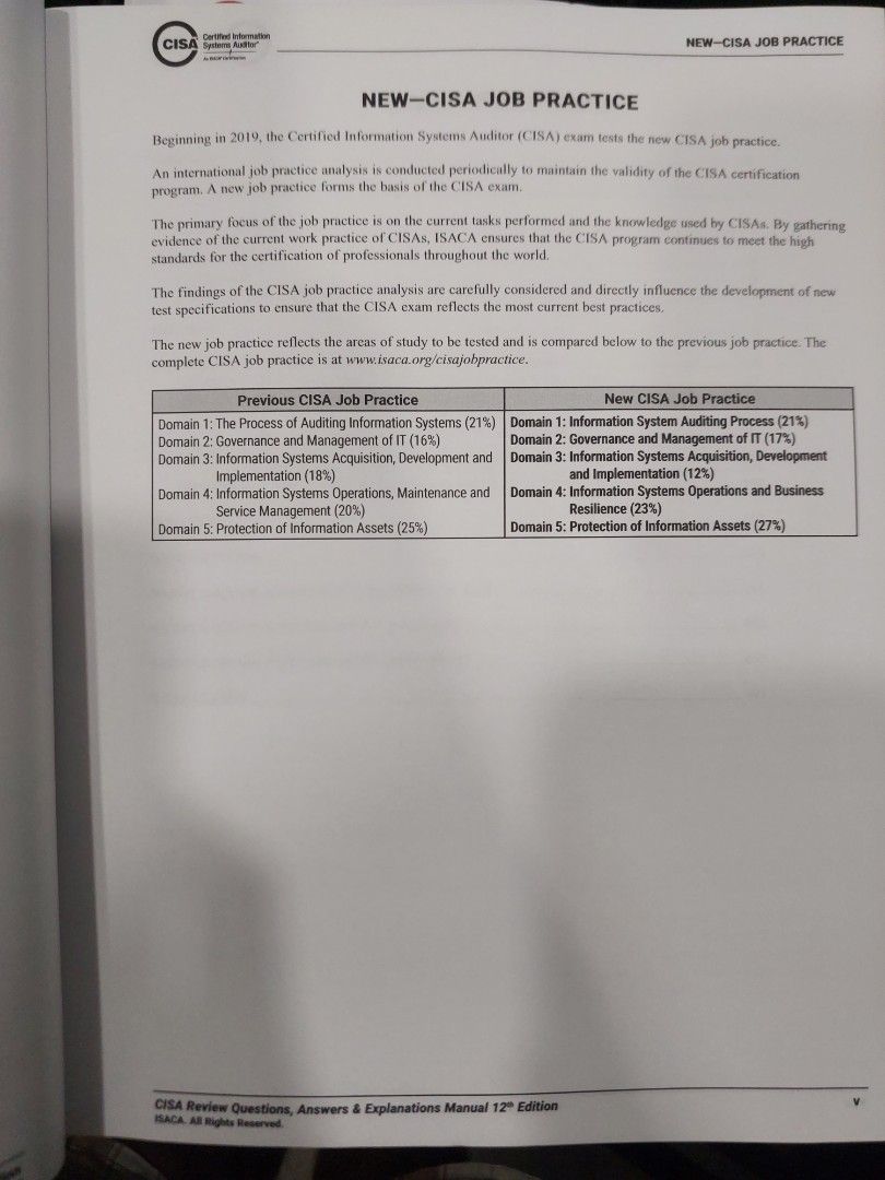 Official ISACA CISA Review Questions, Answers & Explanation (QAE