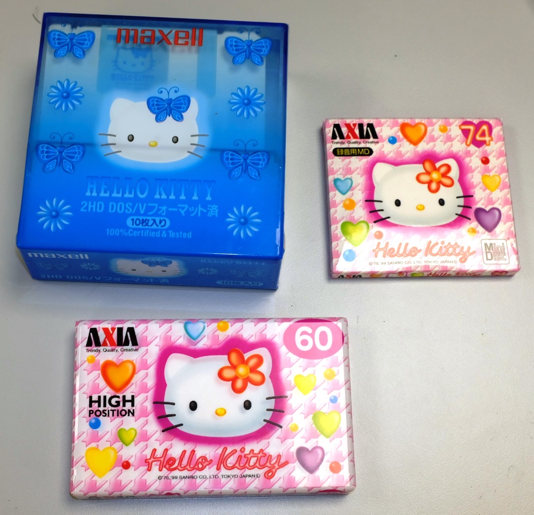one-lot-of-hello-kitty-new-old-stock-cassette-mini-disc-floppy