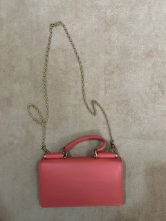 Peach Pink Wallet in Chain