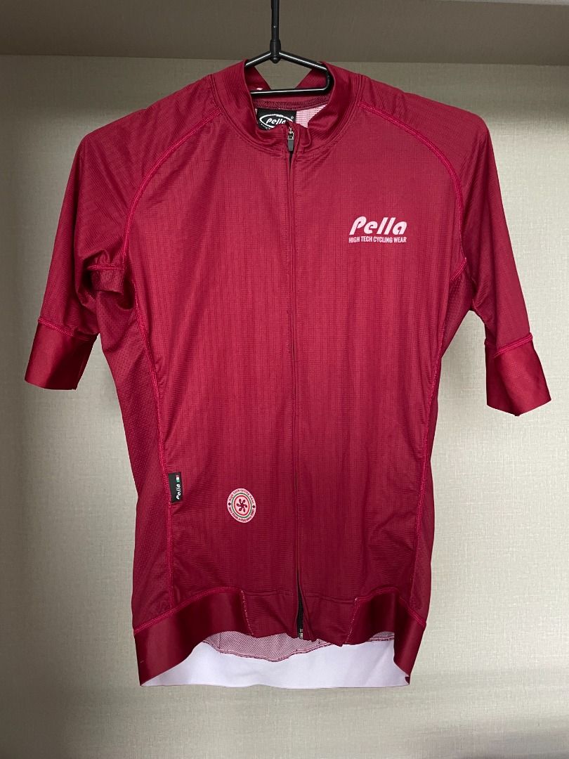 Pella Cycling Jersey in Red Men s Fashion Activewear on Carousell