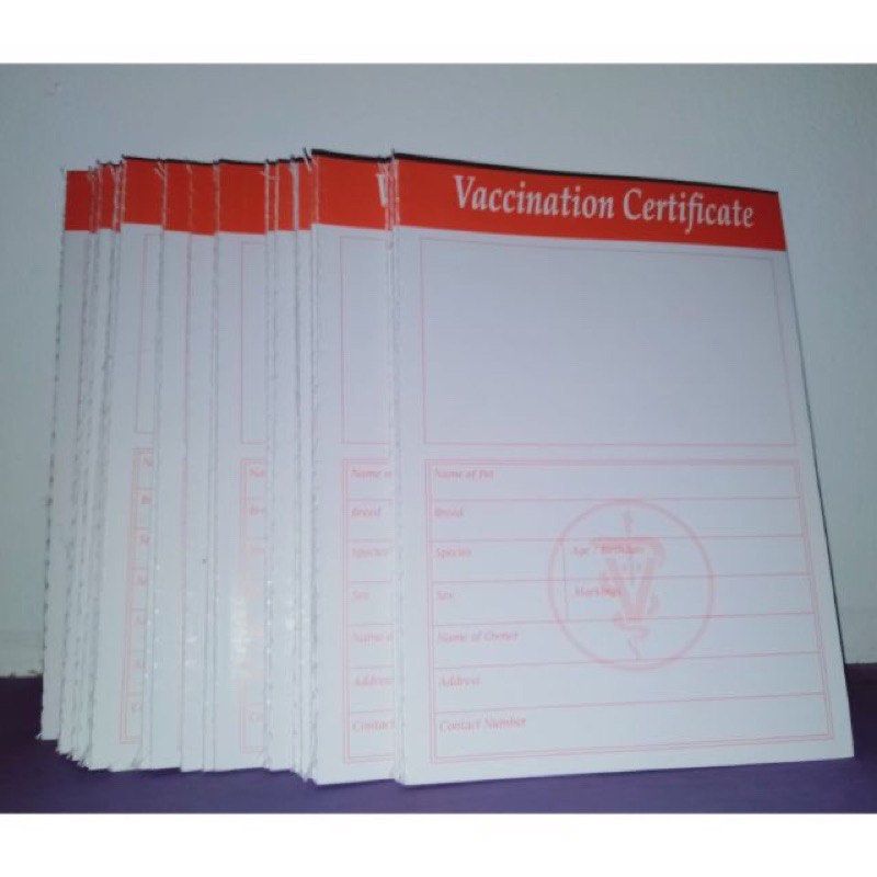 Pet Vaccination Card, Pet Supplies, Homes & Other Pet Accessories on