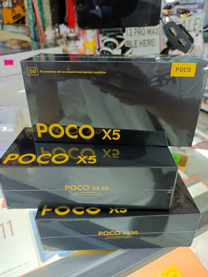 Poco X5 (Category: Xiaomi) located in San Juan City. Submitted by tolskie (Listing ID 1216923485, Image 1). Description: brand-new!!! Poco X5 8/256 color black 1 year warranty global version original sealed.
