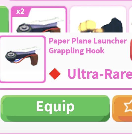 Roblox adopt me toy paper plane launcher grappling hook, 其他, 其他 Carousell