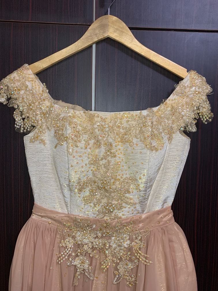 rustic gold dress ZENEVA MAXI DRESS