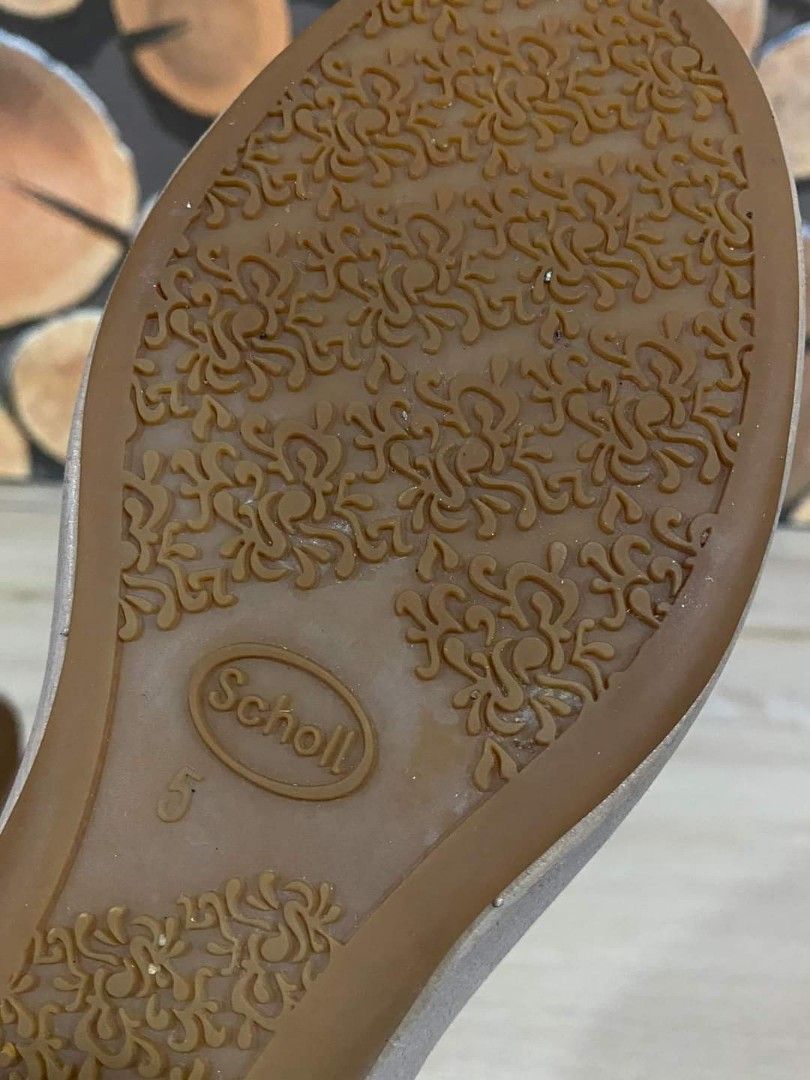 Scholl original arch support sling back leather wedges sandal, Fesyen