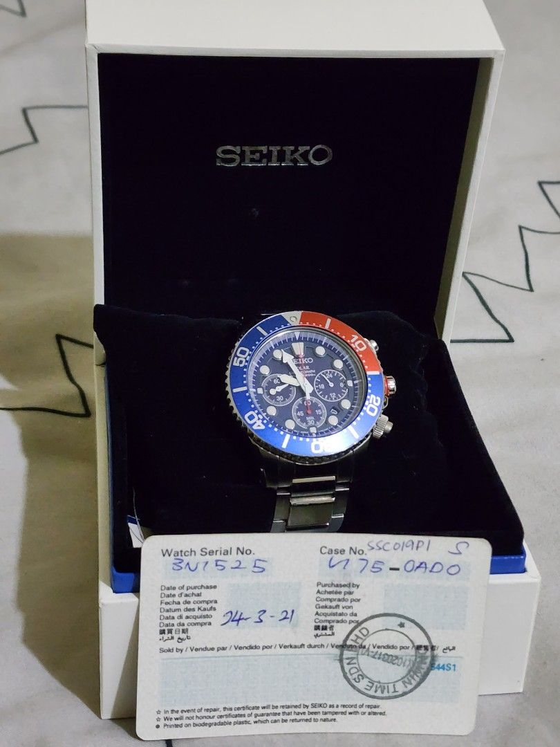 Seiko Solar Chronograph Diver, Men's Fashion, Watches & Accessories,  Watches on Carousell