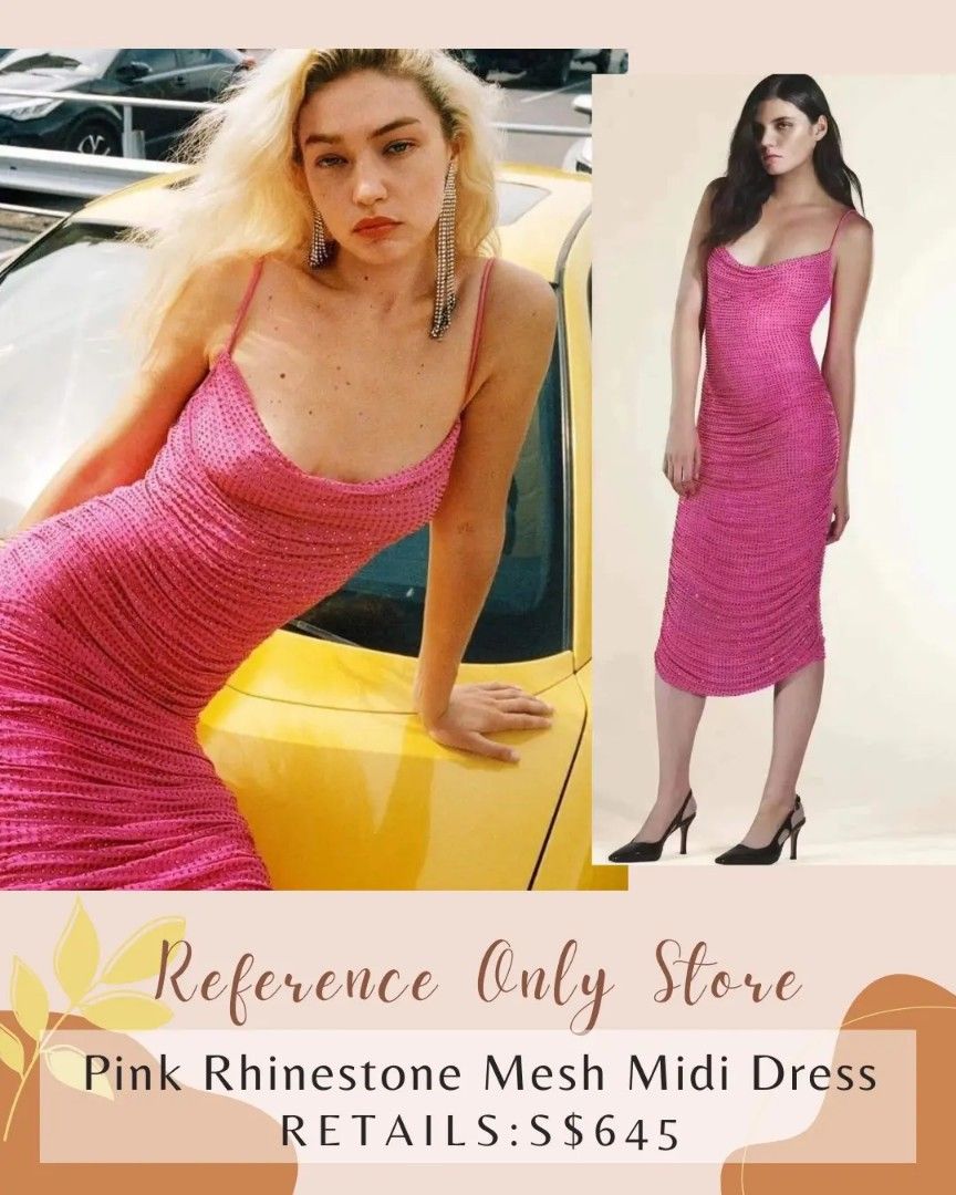 SELF-PORTRAIT PRINTED MESH RHINESTONE MIDI DRESS main image 1