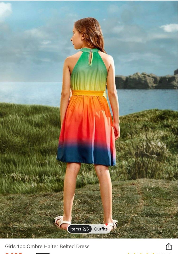 Shein colorful dress (Category: Babies & Kids Fashion) located in Mangatarem. Submitted by lccarousel (Listing ID 1216973920, Image 3). Description: Colorful dress from Shein Pinang outfit kng sa birthday. Mga 2 hours lng na gamit . Original price 500+.